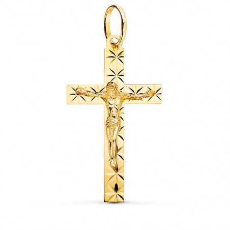 Christ sur la Croix Or 18 Carats 750/000 Jaune - Chaine Dorée Offerte