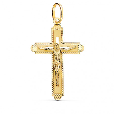 Christ sur la Croix Or 18 Carats 750/000 Jaune - Chaine Dorée Offerte