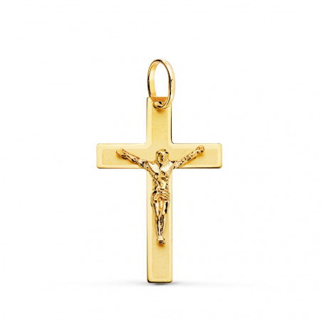 Christ sur la Croix Or 18 Carats 750/000 Jaune - Chaine Dorée Offerte