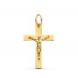 Pendentif  - Médaille Christ sur la Croix Or 18 Carats 750 Jaune - Chaine Offerte