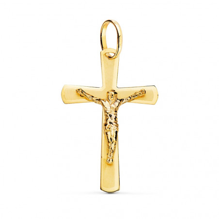 Christ sur la Croix Or 18 Carats 750/000 Jaune - Chaine Dorée Offerte