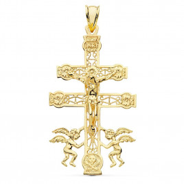 Christ sur la Croix Or 18 Carats 750/000 Jaune - Chaine Dorée Offerte