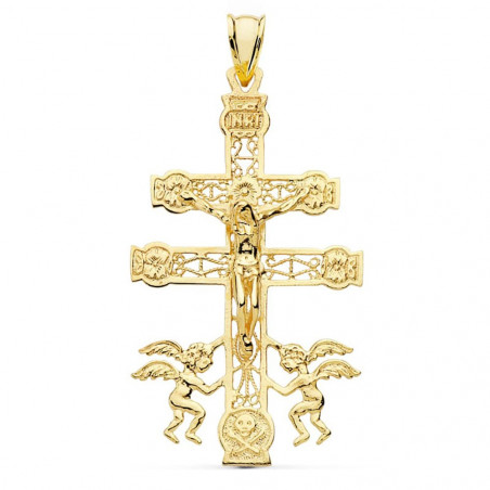 Christ sur la Croix Or 18 Carats 750/000 Jaune - Chaine Dorée Offerte