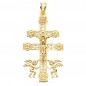 Collier - Médaille Christ sur la Croix Or Jaune - Chaine Dorée Offerte