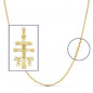 Pendentif  - Médaille Christ sur la Croix Or Jaune - Chaine Offerte