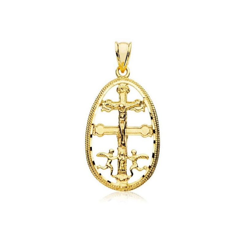 Pendentif  - Médaille Christ sur la Croix Or Jaune - Chaine Offerte