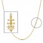 Collier - Médaille Christ sur la Croix Or Jaune - Chaine Dorée Offerte