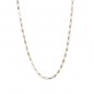 Collier Femme Deux Ors - Grains de Café Bicolores Jaune et Blanc