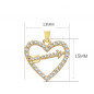 Collier - Pendentif Or 18 Carats 750/000 Jaune  - Coeur et Flèche - Chaine Dorée