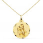 Collier - Médaille Saint Christophe Or Jaune - Chaîne Dorée - Gravure Offerte